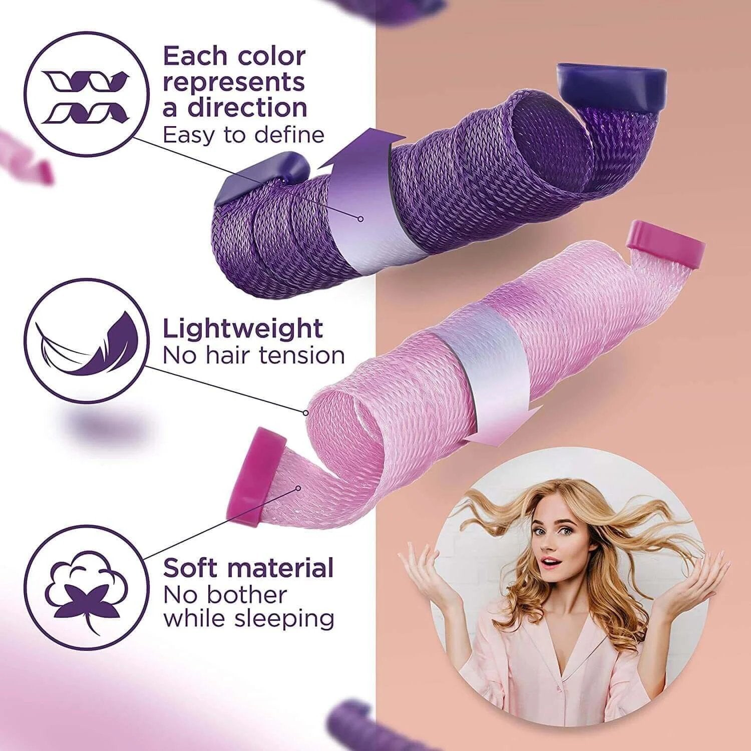 Last Day -50%🔥 | CurlRoll™ Heatless Curlers (12 Pieces)