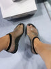 Ultra-comfortable shiny gemmesh flats