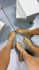 Ultra-comfortable shiny gemmesh flats