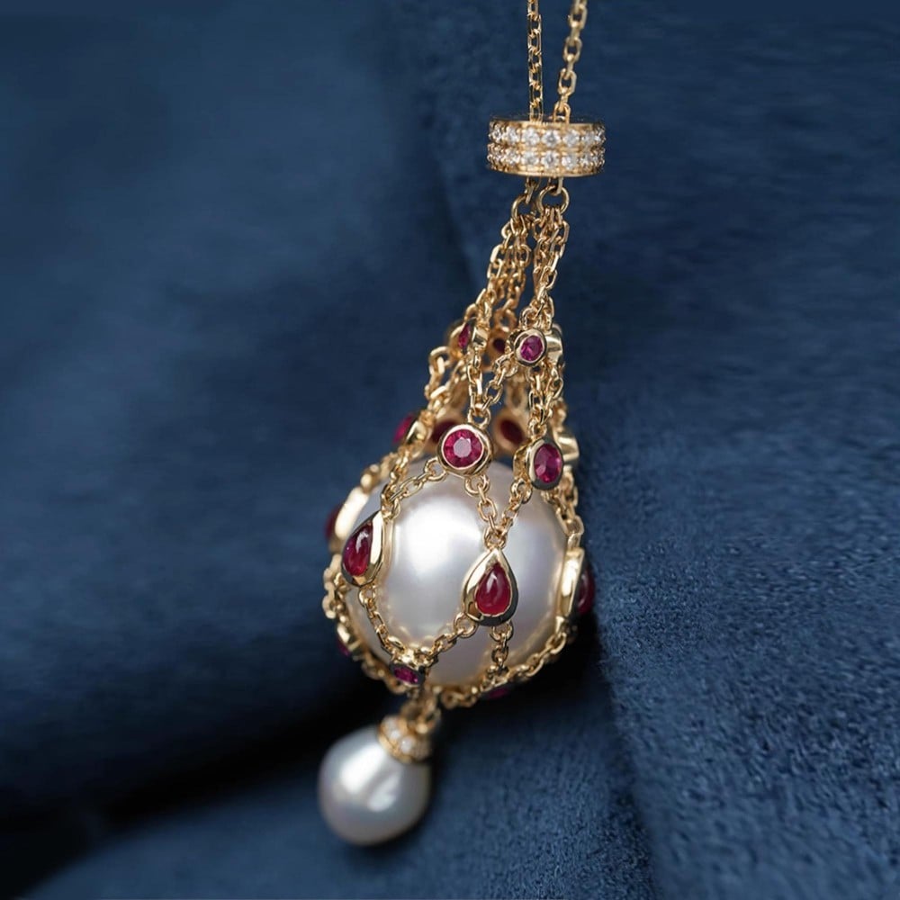 Pearl & Gemstone Lavalier Pendant I 🔥Last Day 50% OFF