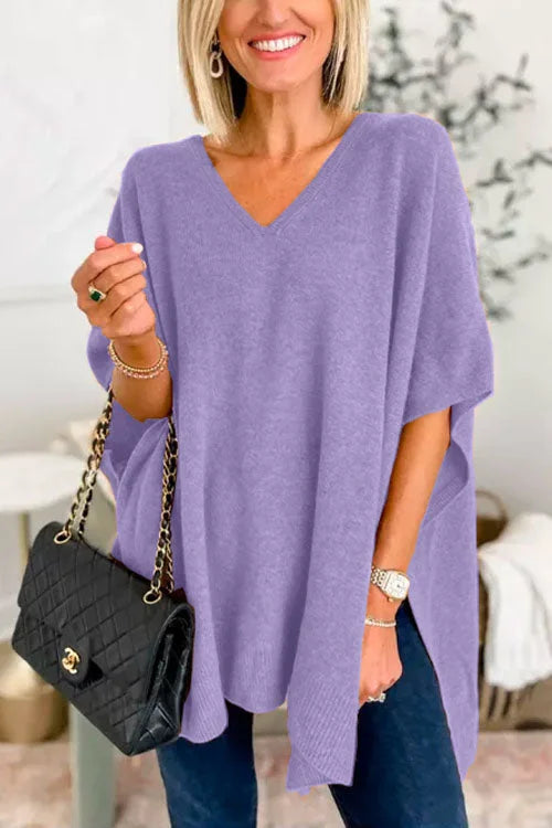 Claire™ V-neck Poncho Sweater