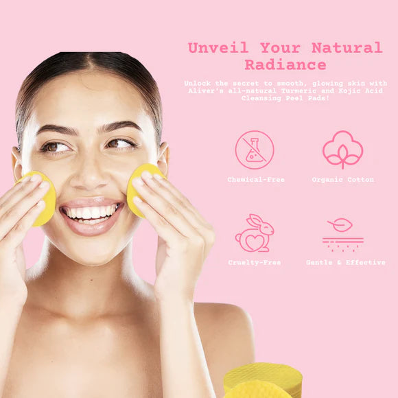 ClearGlow™ Turmeric Kojic Cleansing Pads (40 Pads)