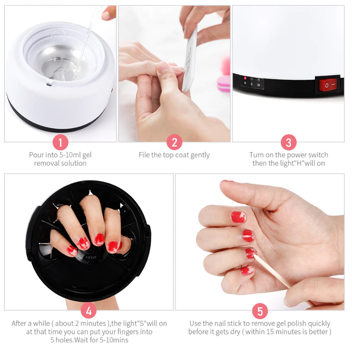 SteamGlow™ Nail Polish Remover I Last Day 50% OFF