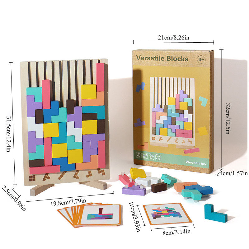 BrainBloom™ Wood Stacking Game