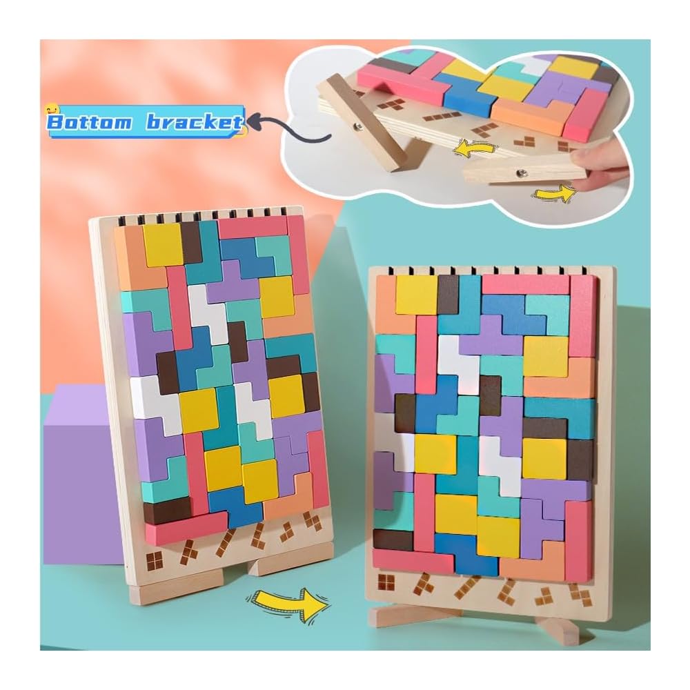 BrainBloom™ Wood Stacking Game