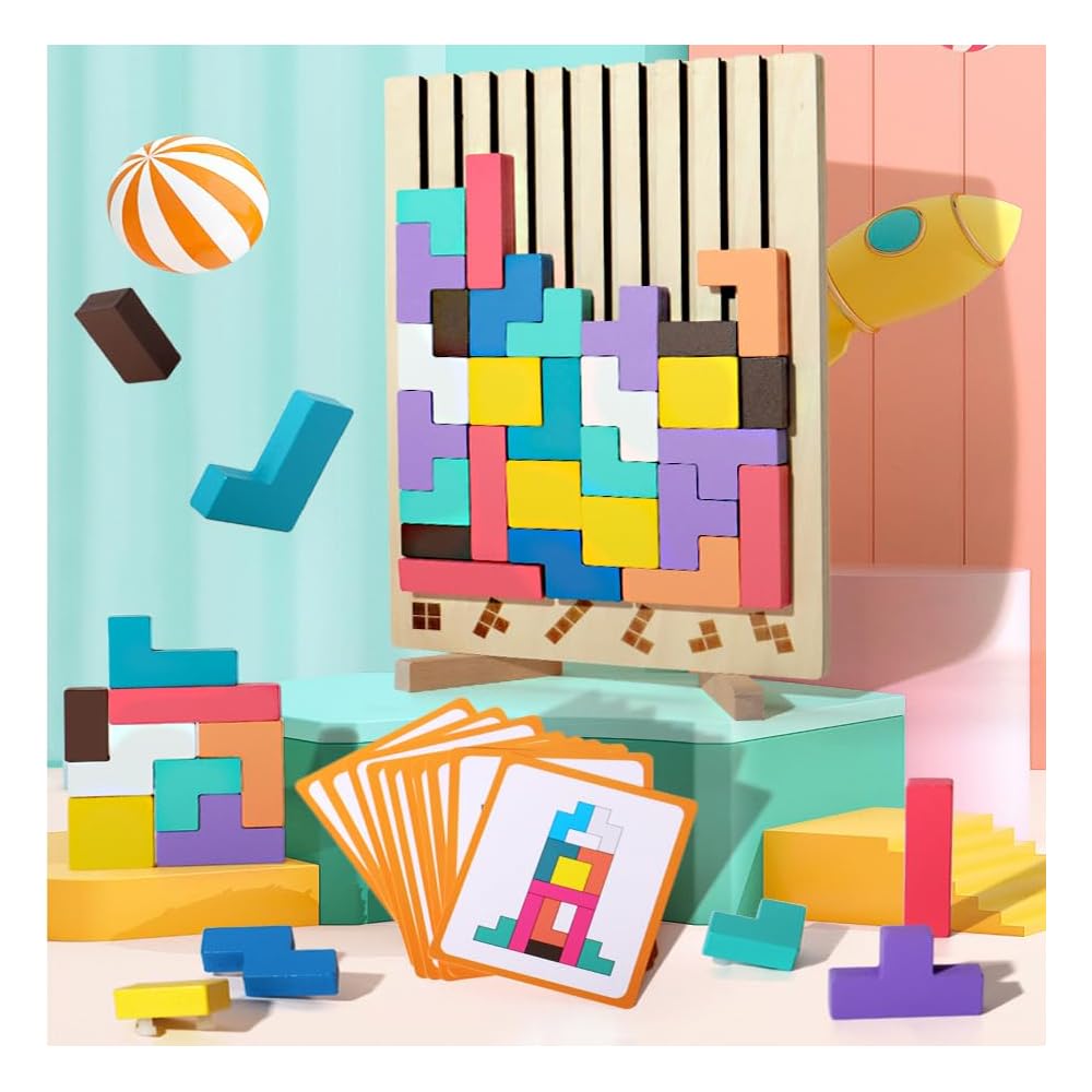 BrainBloom™ Wood Stacking Game