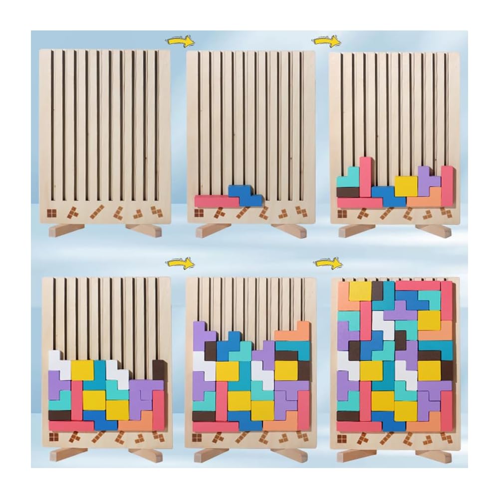 BrainBloom™ Wood Stacking Game