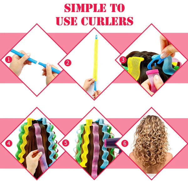 Last Day -50%🔥 | CurlRoll™ Heatless Curlers (12 Pieces)