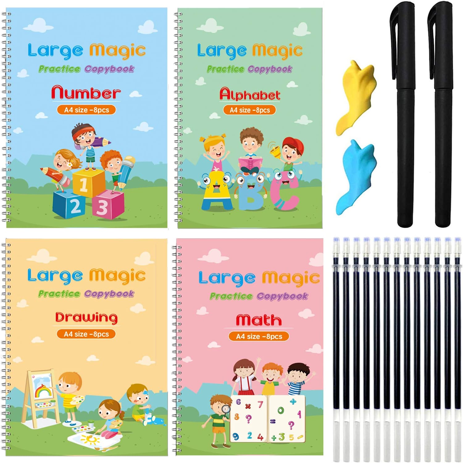 SkillBooks™ Kid's Learning Books (set of 4 books)
