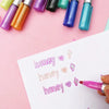 Outline Glitter Markers (12 Colors)