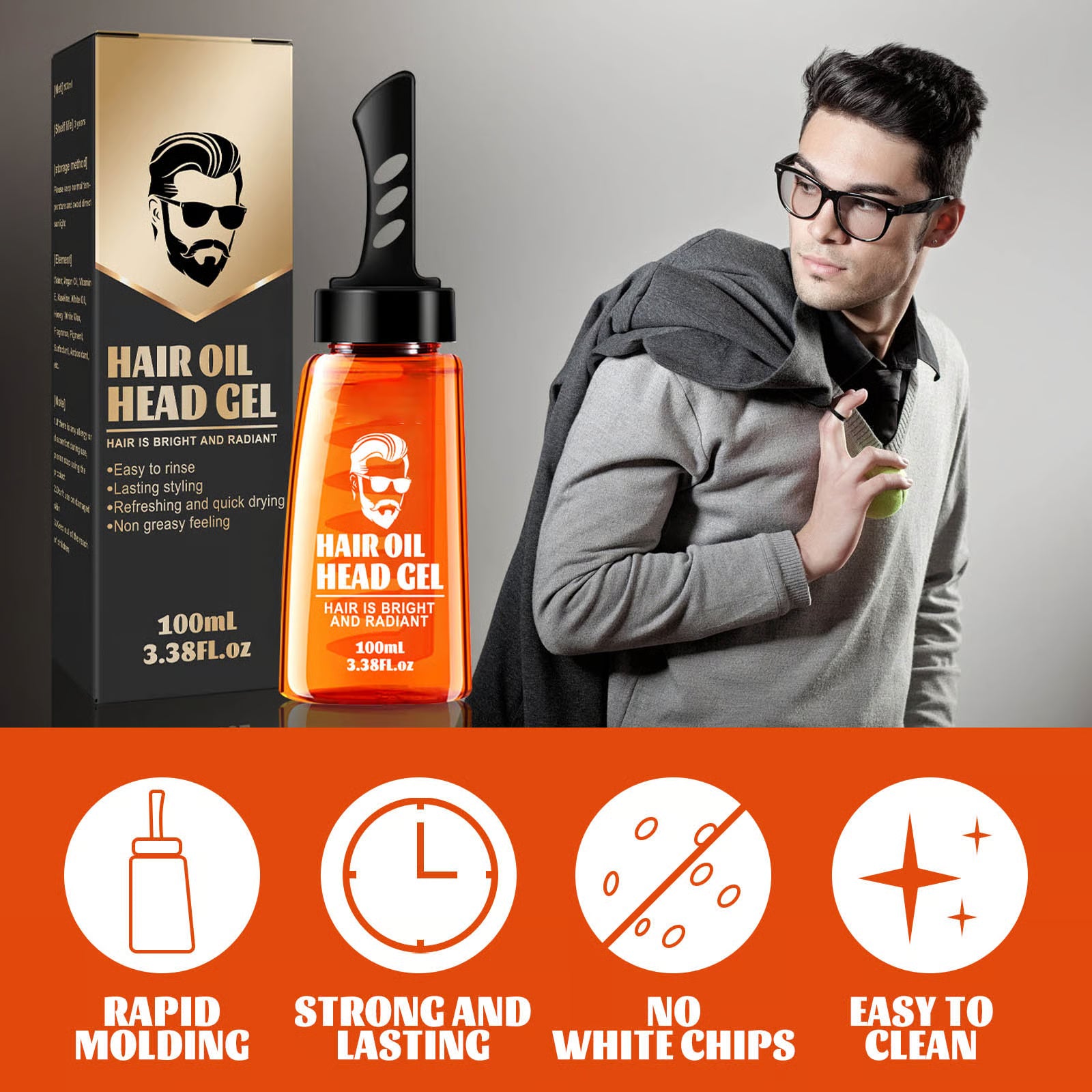 Twingroom™ Style Comb Hair Gel