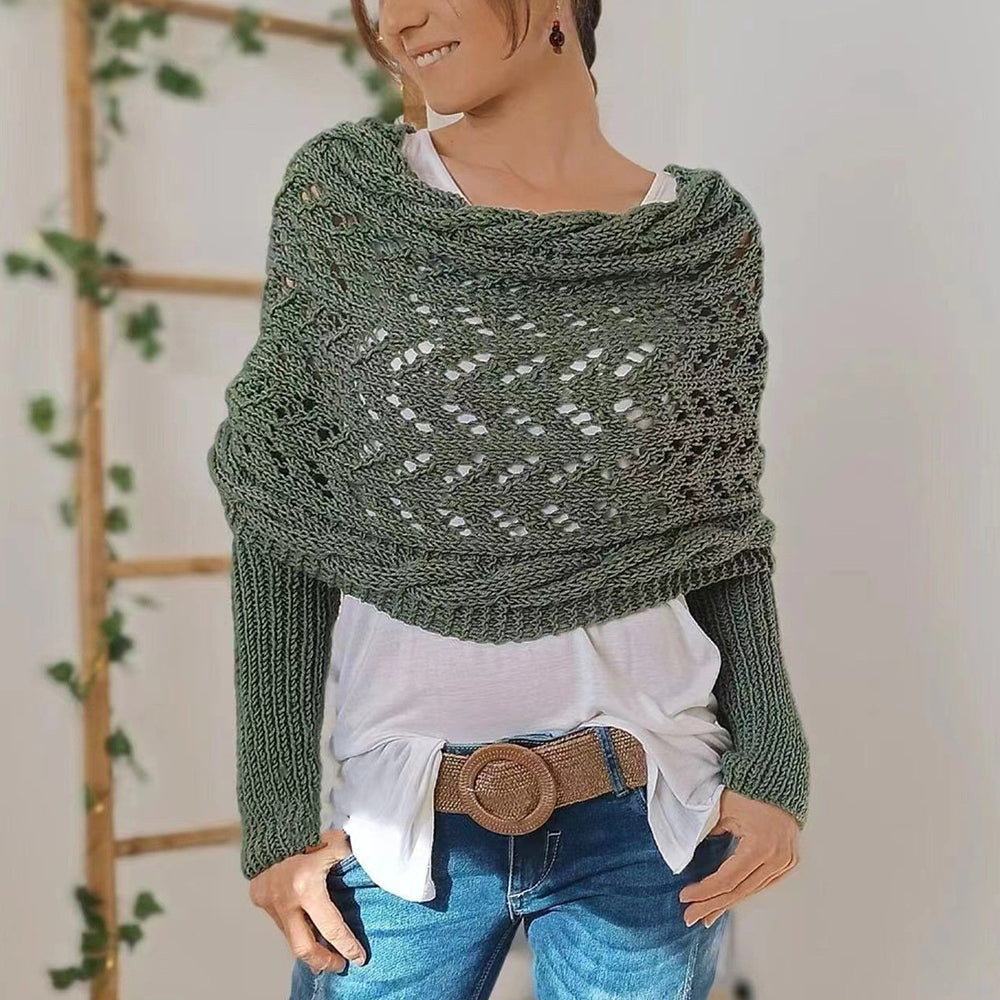 Last Day 50% OFF🔥 I Ruby™ Knitted Wrap with Sleeves