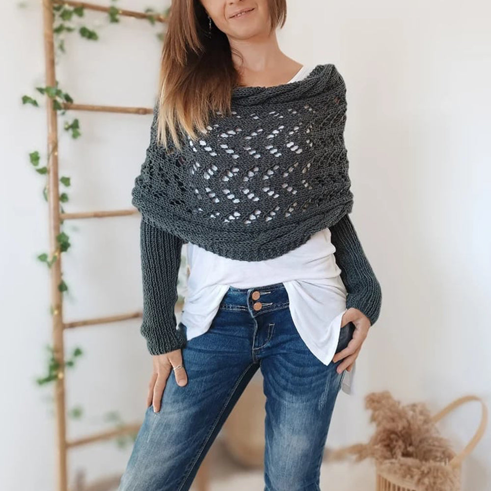Last Day 50% OFF🔥 I Ruby™ Knitted Wrap with Sleeves