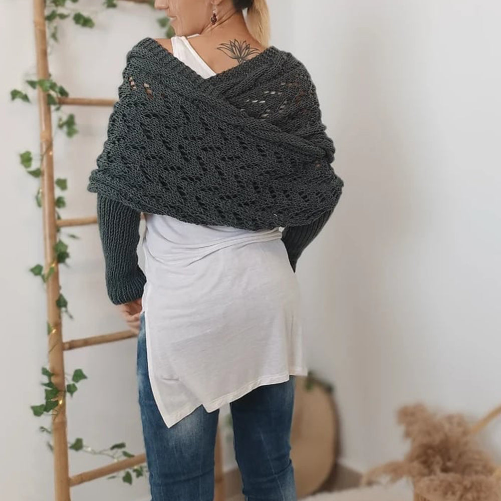 Last Day 50% OFF🔥 I Ruby™ Knitted Wrap with Sleeves