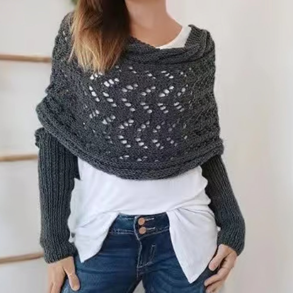 Last Day 50% OFF🔥 I Ruby™ Knitted Wrap with Sleeves