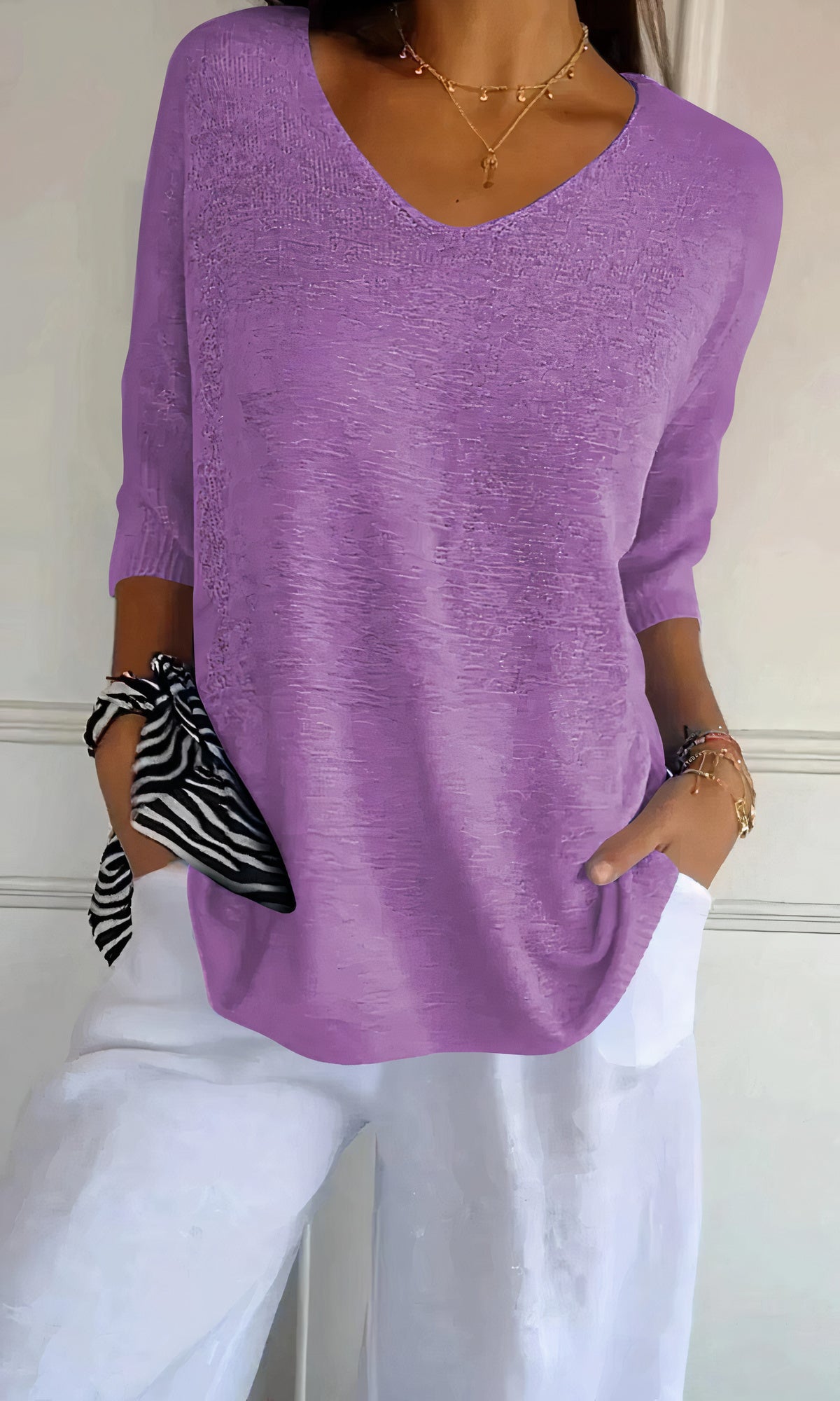 Harper™ Knitted V-neck Top