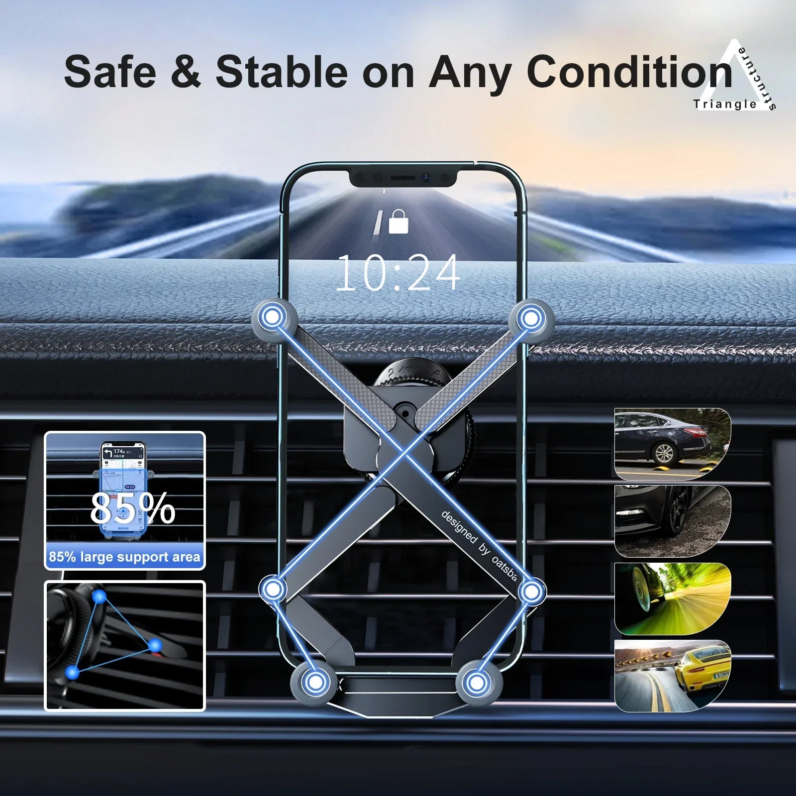 FlexView™️ Rotatable Car Phone Holder