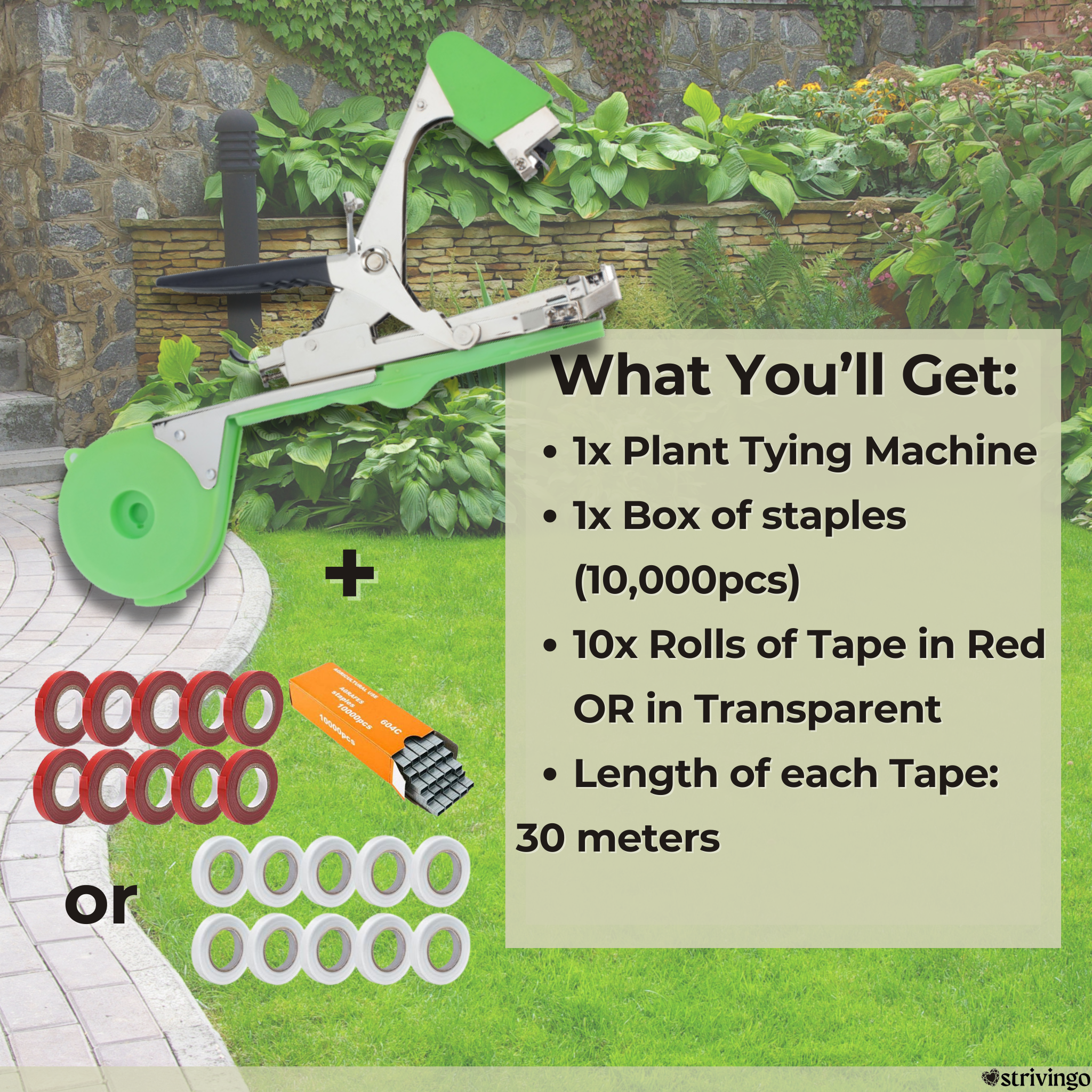 50% OFF ENDS TODAY | TieUp™ Plant Tying Machine | incl. 10 Rolls Of Tape