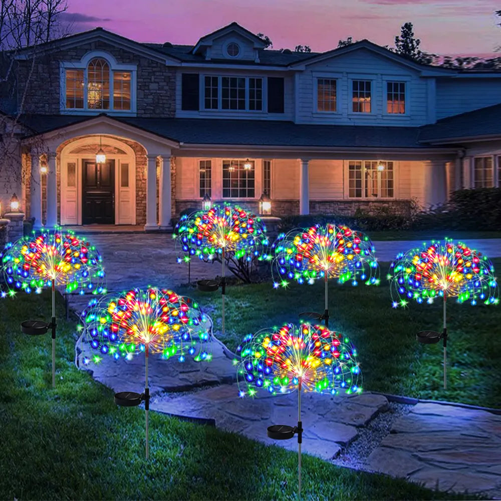 GoldenPetal™ Fireworks Garden Lamp