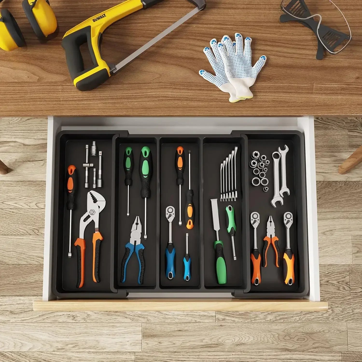 FlexiTray™ Expandable Kitchen Drawer