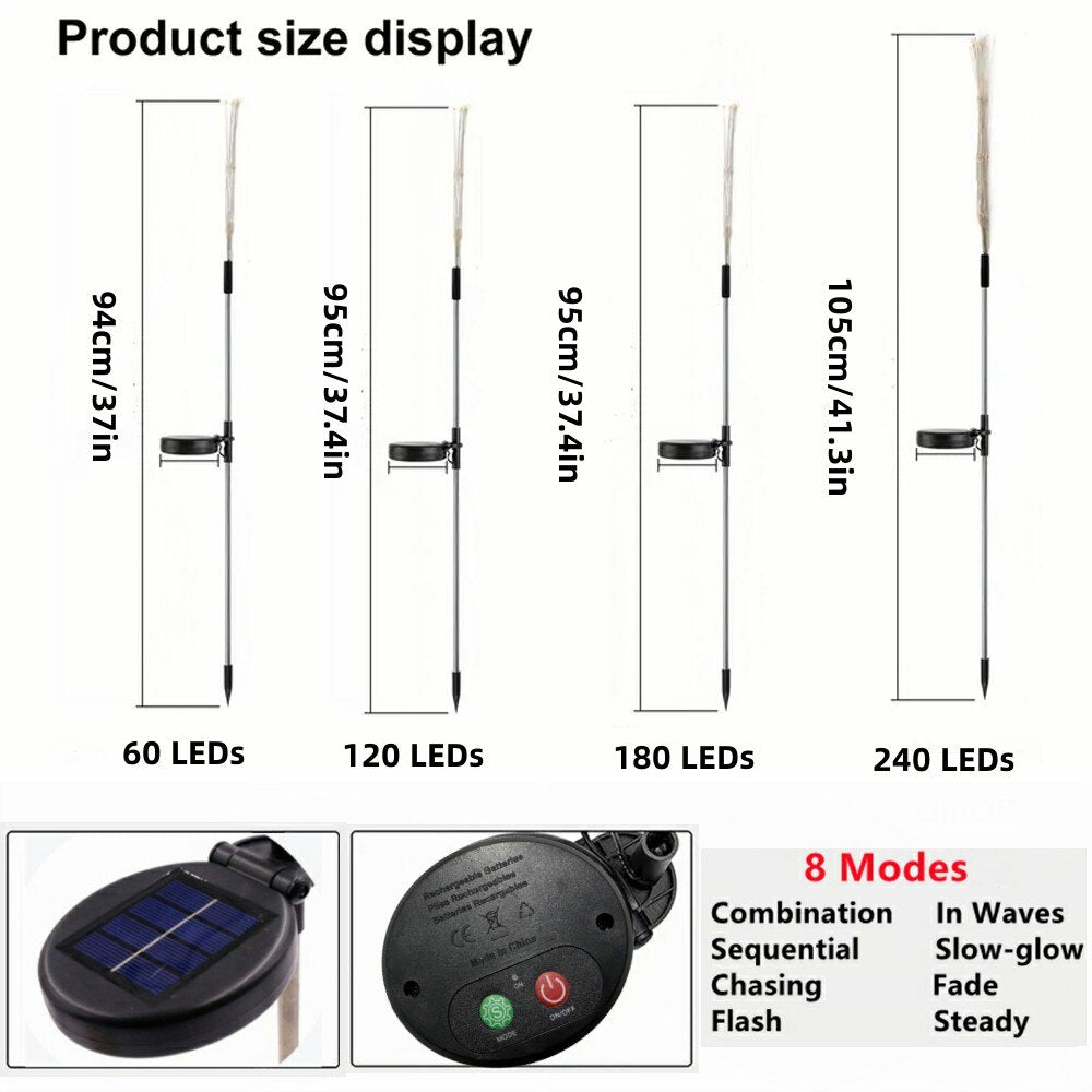 GoldenPetal™ Fireworks Garden Lamp