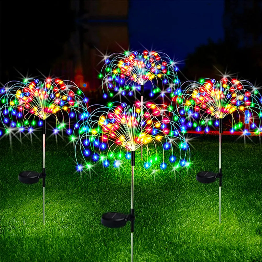 GoldenPetal™ Fireworks Garden Lamp