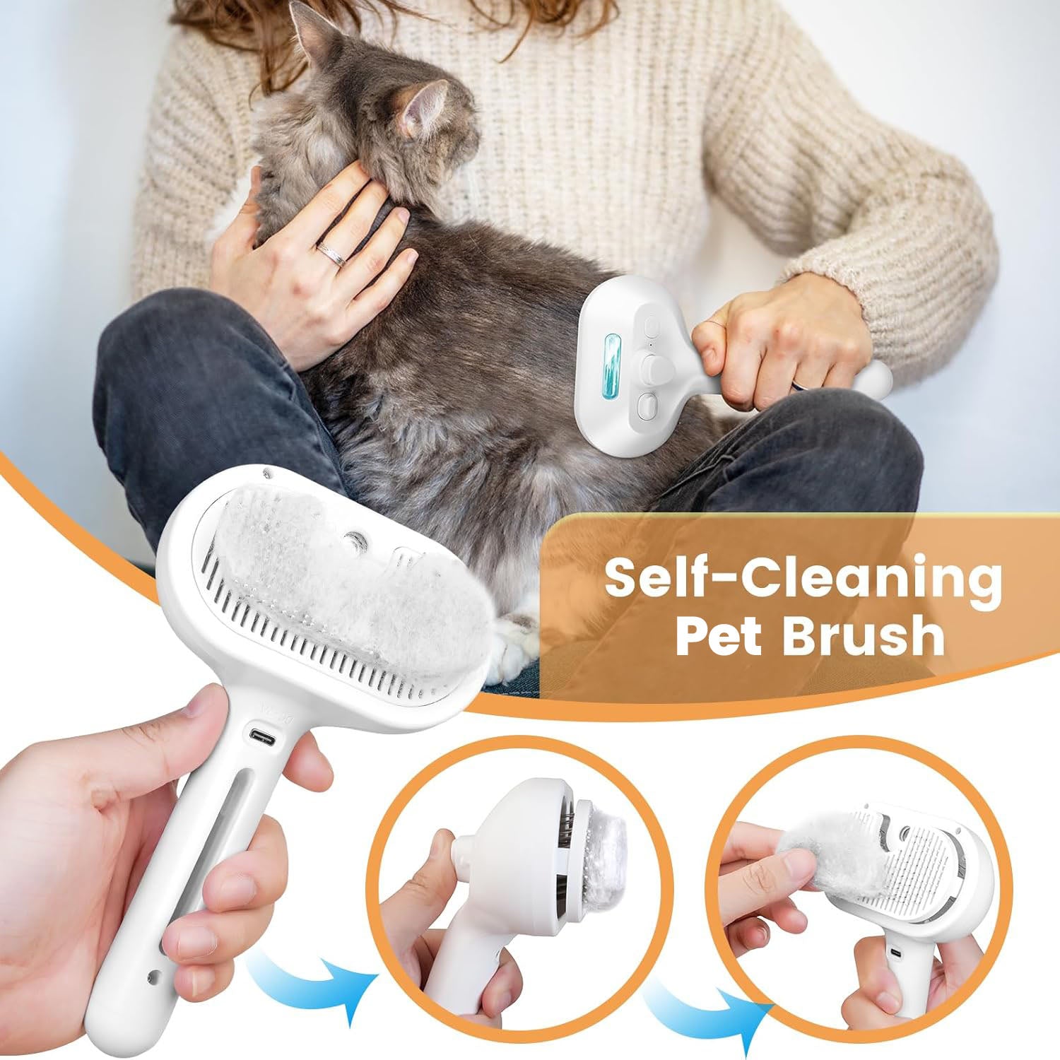 EleganceGroomer™ Pet Grooming Brush