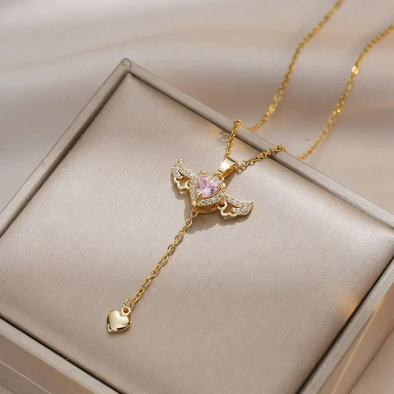 Veloura™ Heart Wings Necklace