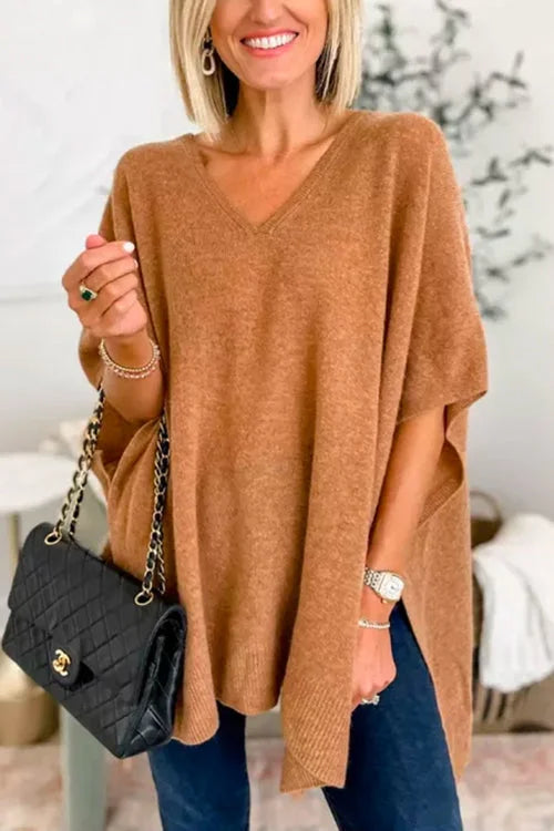 Claire™ V-neck Poncho Sweater