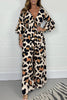 Leopard Print V-neck Dress
