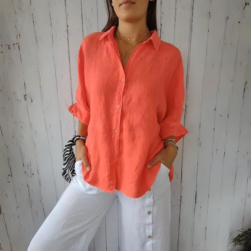 Ella™ Elegant Linen Shirt
