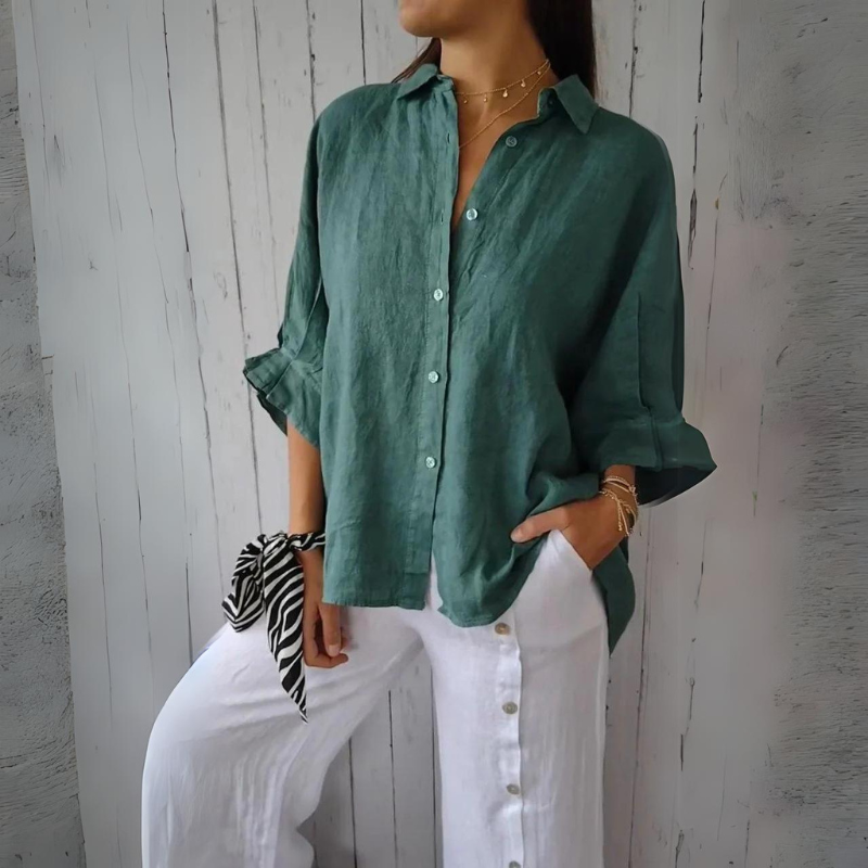 Ella™ Elegant Linen Shirt